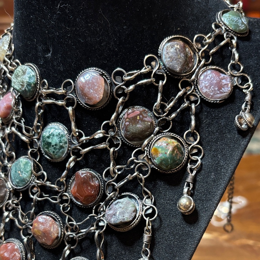 Multi-Stone Statement Necklace - image 4
